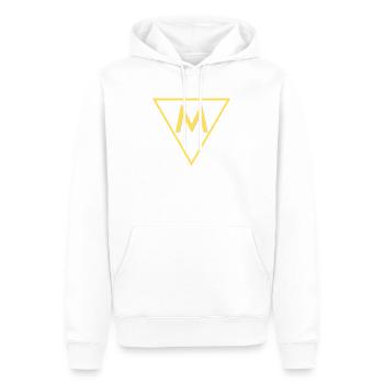 M - Männer Premium Bio Hoodie - Weiß - Vorne - Nico (187cm)
