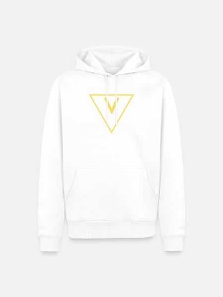 V - Men’s Premium Organic Hoodie - white