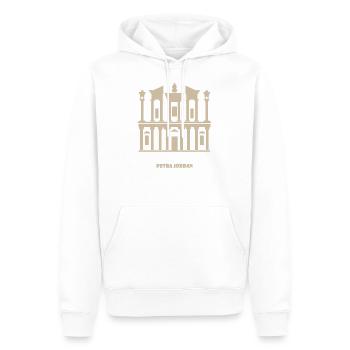 Petra Jordan Landmark Idée cadeau de voyage - Sweat à capuche Premium bio Homme - blanc - Devant - Nico (187cm)