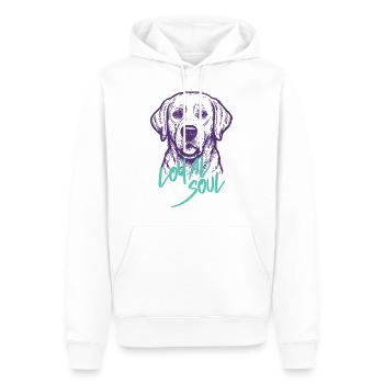 Labrador – Freundlich, Verspielt & Familienlieb - Männer Premium Bio Hoodie - Weiß - Vorne - Nico (187cm)