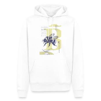 Bumblebee – Petit, bruyant, inébranlable - Sweat à capuche Premium bio Homme - blanc - Devant - Nico (187cm)