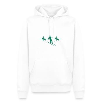 Heartbeat Ski Ski freestyle - Sweat à capuche Premium bio Homme - blanc - Devant - Nico (187cm)