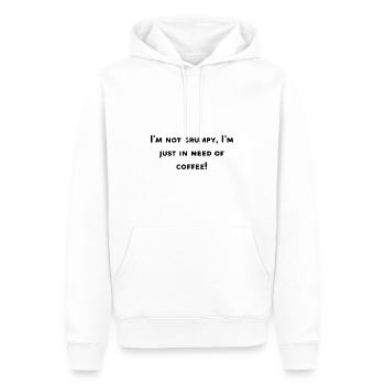 Lustiges Café-Design - Männer Premium Bio Hoodie - Weiß - Vorne - Nico (187cm)