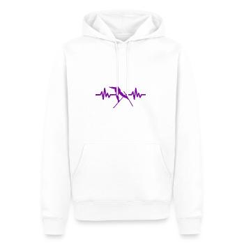 Heartbeat Ski Ski freestyle - Sweat à capuche Premium bio Homme - blanc - Devant - Nico (187cm)