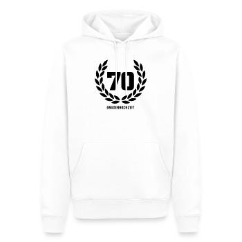 70 Gnadenhochzeit - Männer Premium Bio Hoodie - Weiß - Vorne - Nico (187cm)