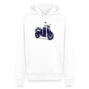 er 6n - Männer Premium Bio Hoodie - Weiß - Vorne - Nico (187cm)