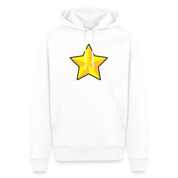 3D Stern | 3D Star | Dimension - Men’s Premium Organic Hoodie - white - Front - Nico (187cm)