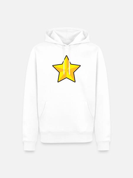 3D Stern | 3D Star | Dimension - Men’s Premium Organic Hoodie - white