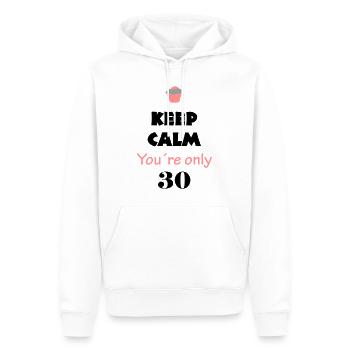 geburtstag 30 - Männer Premium Bio Hoodie - Weiß - Vorne - Nico (187cm)