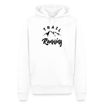Trail Running - Sweat à capuche Premium bio Homme - blanc - Devant - Nico (187cm)