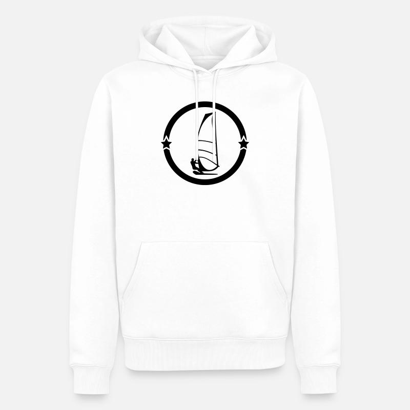 Windsurfen / Windsurfer / Windsurf / Windsurfing - Männer Premium Bio Hoodie - Weiß