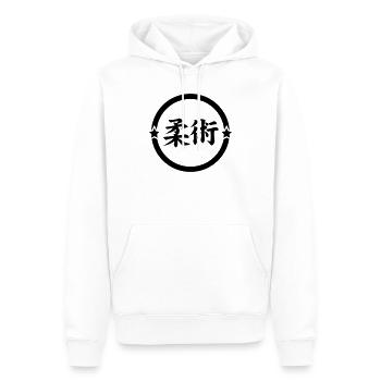 Jiu Jitsu / Jujutsu / Jiujitsu / Art Martial - Sweat à capuche Premium bio Homme - blanc - Devant - Nico (187cm)
