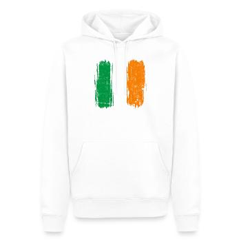 Pinselstriche der italienischen Flagge - Männer Premium Bio Hoodie - Weiß - Vorne - Nico (187cm)