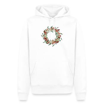 couronne de mélèze de Noël en filigrane comme cadre - Sweat à capuche Premium bio Homme - blanc - Devant - Nico (187cm)