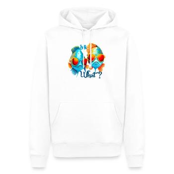 Poissons colorés avec des lunettes de soleil - Sweat à capuche Premium bio Homme - blanc - Devant - Nico (187cm)
