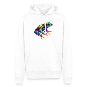 Grenouille - Sweat à capuche Premium bio Homme - blanc - Devant - Nico (187cm)