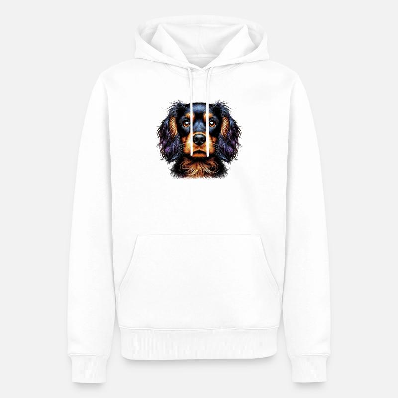 Hund Cocker Spaniel - Männer Premium Bio Hoodie - Weiß