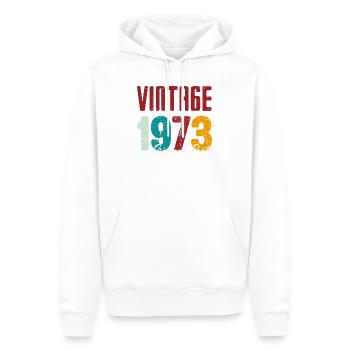Jahrgang 1973 Originalteil - Männer Premium Bio Hoodie - Weiß - Vorne - Nico (187cm)