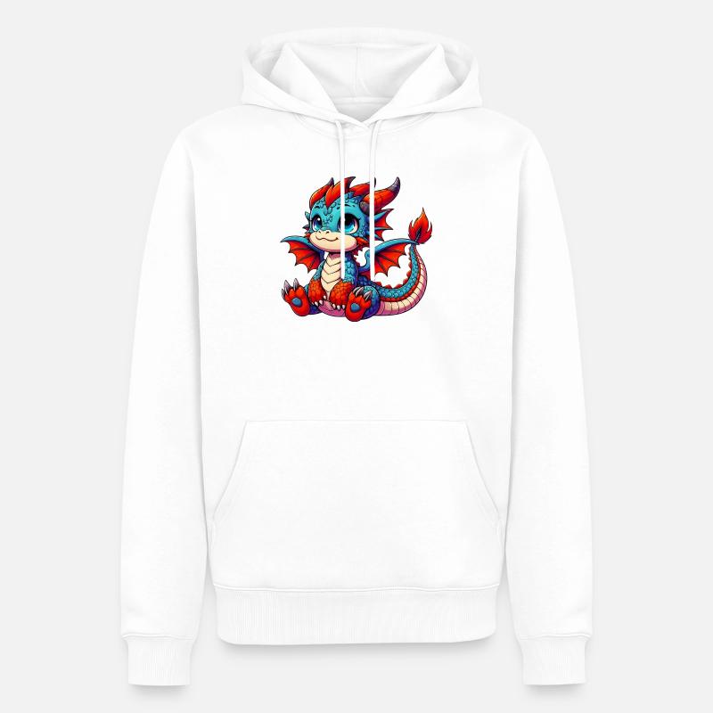 Dragon - Sweat à capuche Premium bio Homme - blanc