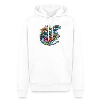 Gecko - Sweat à capuche Premium bio Homme - blanc - Devant - Nico (187cm)
