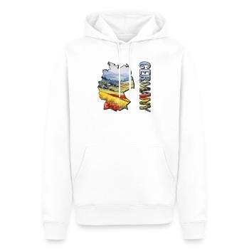 Aquarell Landkarte Deutschalnd - Männer Premium Bio Hoodie - Weiß - Vorne - Nico (187cm)