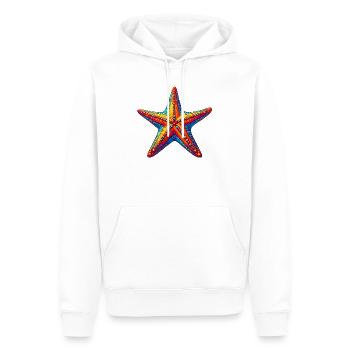 Seestern - Männer Premium Bio Hoodie - Weiß - Vorne - Nico (187cm)