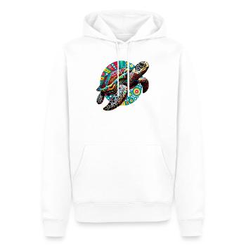 Schildkröte - Männer Premium Bio Hoodie - Weiß - Vorne - Nico (187cm)