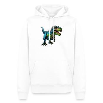 Dinosaurier - Männer Premium Bio Hoodie - Weiß - Vorne - Nico (187cm)
