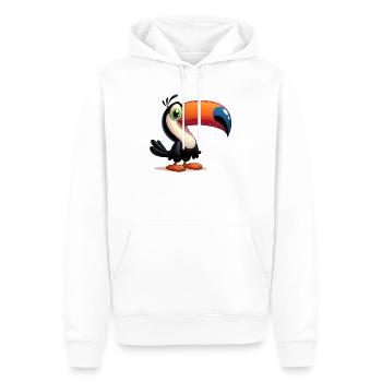 Toucan - Sweat à capuche Premium bio Homme - blanc - Devant - Nico (187cm)