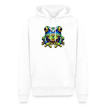 Grenouille - Sweat à capuche Premium bio Homme - blanc - Devant - Nico (187cm)