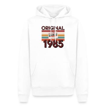 Original 1985 Vintage Birthday Retro Vintage - Men’s Premium Organic Hoodie - white - Front - Nico (187cm)