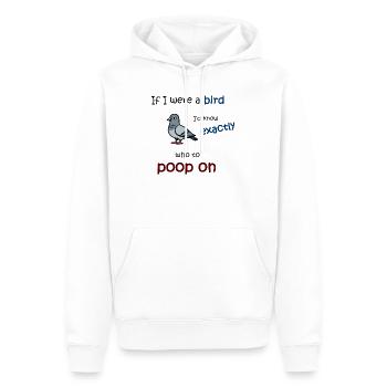 Vogelmodus an - Männer Premium Bio Hoodie - Weiß - Vorne - Nico (187cm)