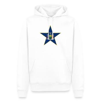 Armoiries constitutionnelles Floral Design - Sweat à capuche Premium bio Homme - blanc - Devant - Nico (187cm)
