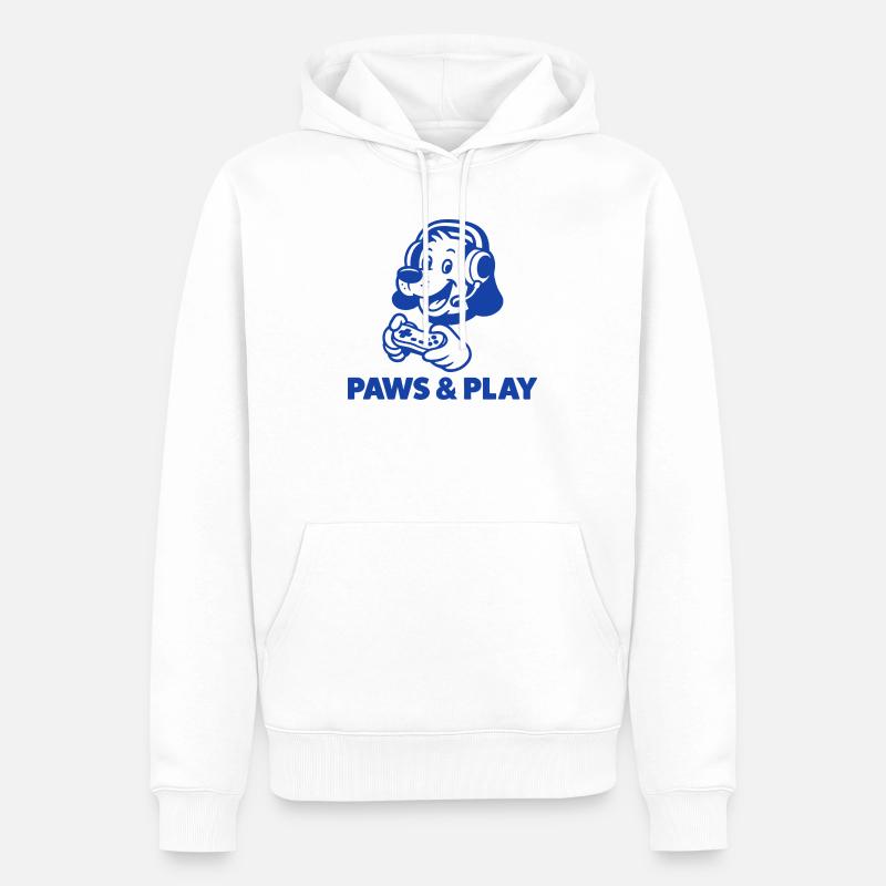 Design de hamster de jeu rétro - Sweat à capuche Premium bio Homme - blanc