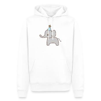 Chapeau de fête éléphant - Sweat à capuche Premium bio Homme - blanc - Devant - Nico (187cm)