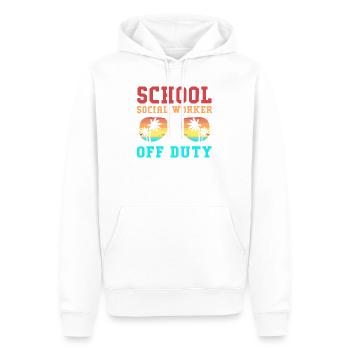 Travailleur social Pédagogue social Travailleur social - Sweat à capuche Premium bio Homme - blanc - Devant - Nico (187cm)