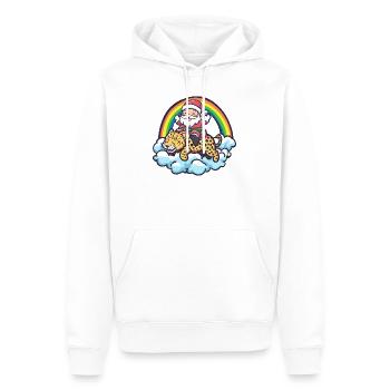 Leopard Weihnachtsmann Weihnachten - Männer Premium Bio Hoodie - Weiß - Vorne - Nico (187cm)