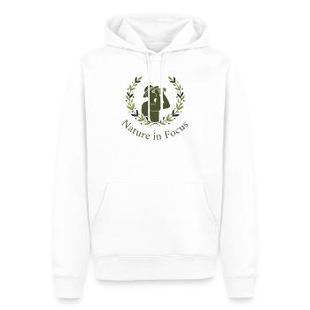 Nature in Focus - Männer Premium Bio Hoodie - Weiß - Vorne - Nico (187cm)