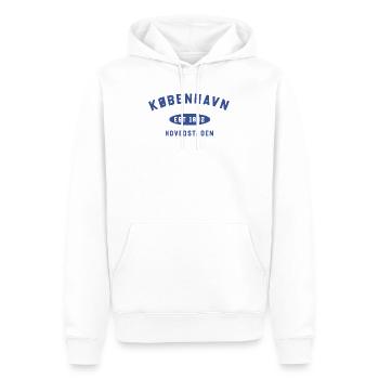 Kopenhagen für immer - Männer Premium Bio Hoodie - Weiß - Vorne - Nico (187cm)