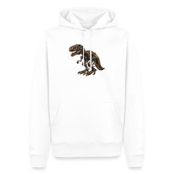 T-Rex mécanique en métal - Sweat à capuche Premium bio Homme - blanc - Devant - Nico (187cm)