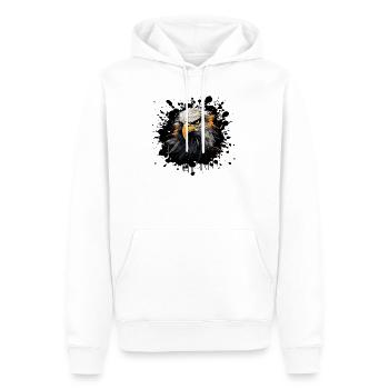 Adlerkopf Farb Splash - Männer Premium Bio Hoodie - Weiß - Vorne - Nico (187cm)