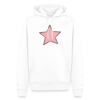 Pink Star Design - Sweat à capuche Premium bio Homme - blanc - Devant - Nico (187cm)