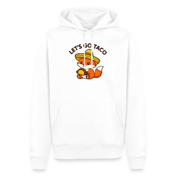 Bezaubernder Taco-Fuchs in Sombrero - Männer Premium Bio Hoodie - Weiß - Vorne - Nico (187cm)