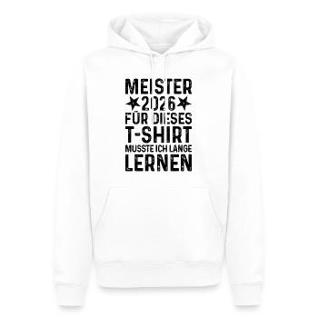 Meister 2026 T-Shirt  - Männer Premium Bio Hoodie - Weiß - Vorne - Nico (187cm)