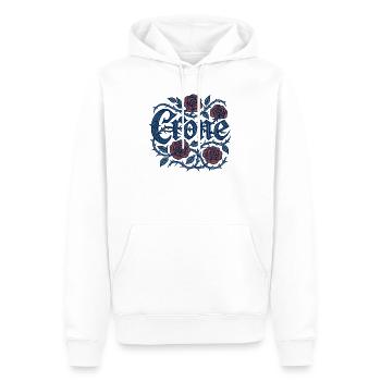 George Roses mit Dornenranken - Männer Premium Bio Hoodie - Weiß - Vorne - Nico (187cm)