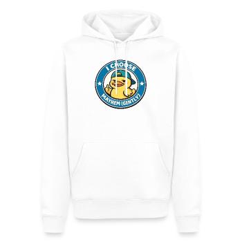 Ich wähle Chaos sanft Ente - Männer Premium Bio Hoodie - Weiß - Vorne - Nico (187cm)