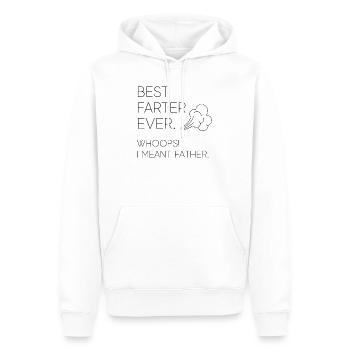 Bester Furzer Aller Zeiten – Ups, Ich Meinte Vater - Männer Premium Bio Hoodie - Weiß - Vorne - Nico (187cm)
