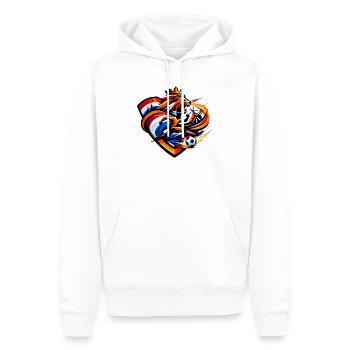 Royal Holland Lion Fußball - Männer Premium Bio Hoodie - Weiß - Vorne - Nico (187cm)