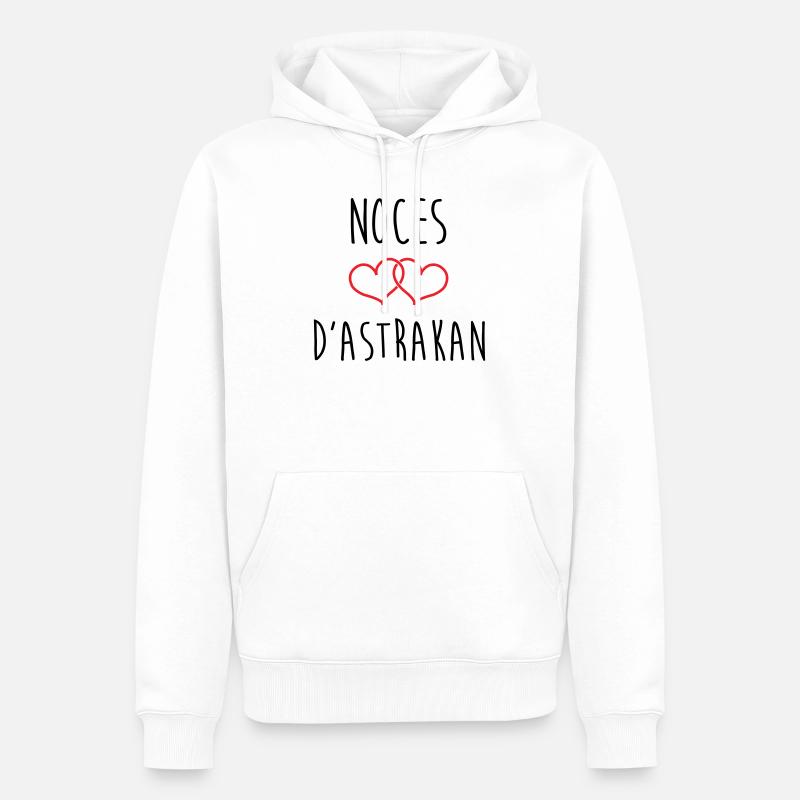 Anniversaire Mariage - Noces d'Astrakan (64 ans) - Sweat à capuche Premium bio Homme - blanc