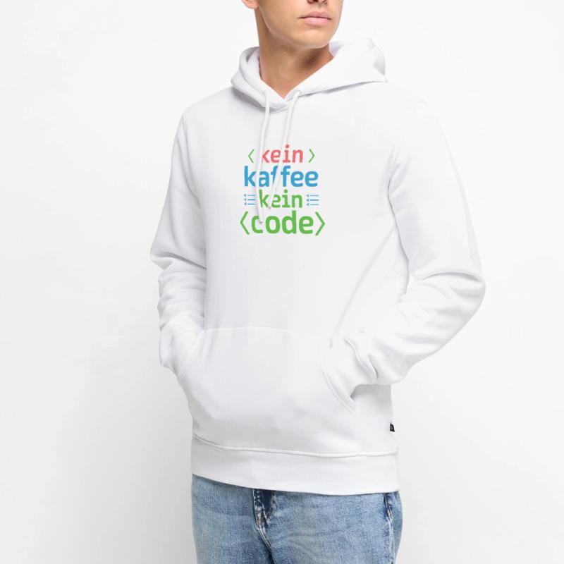 No Coffee No Code Programmeur Informaticien Sweat à capuche Premium bio Homme